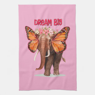 Droom groot als een Inspirerend van een olifant Theedoek