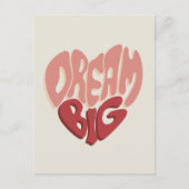 Droom groot: betekenisvol Gezegde voor succes Briefkaart (Voorkant)