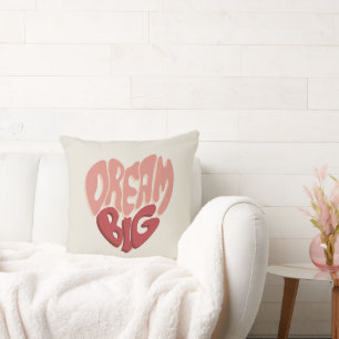 Droom groot: betekenisvol Gezegde voor succes Kussen