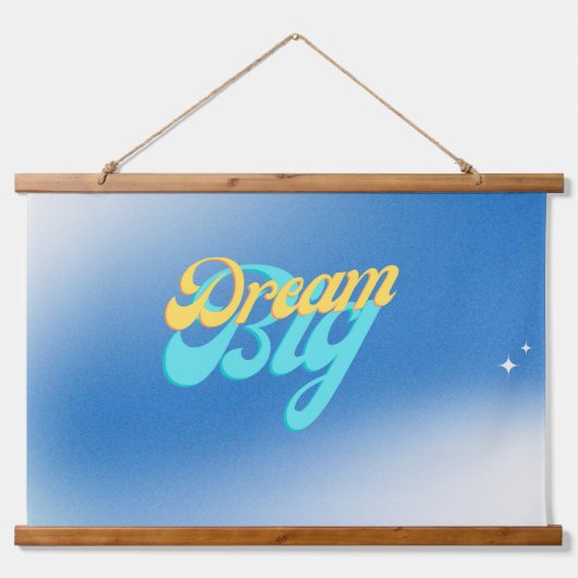 Droom Groot blauw Hangend Wandkleed (Voorkant)