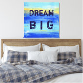 Droom groot - Blauw Turquoise nautische Abstracte  Canvas Afdruk (Insitu (Slaapkamer))