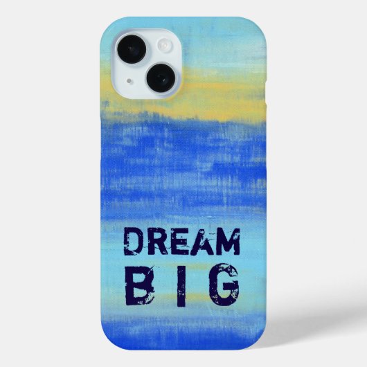 Droom groot - Blauw Turquoise Nautische Abstracte Case-Mate iPhone Case (Achterkant)