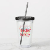 Droom Groot Docenten Acryl Drinkbeker (Achterkant)