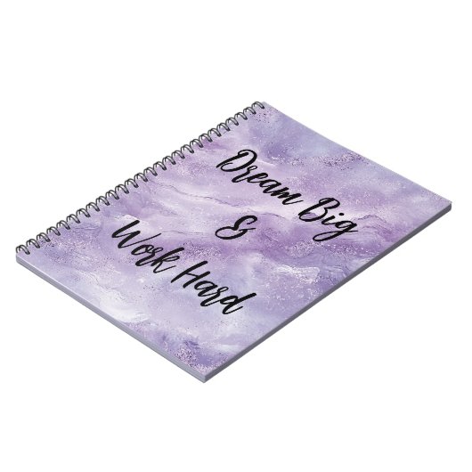 Droom groot en werk hard notitieboek (Linkerzijde)