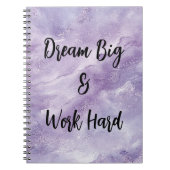 Droom groot en werk hard notitieboek (Voorkant)