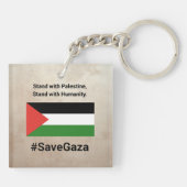 Droom groot, gratis Gazastrook Acryl Solidariteit  Sleutelhanger (Achterkant)