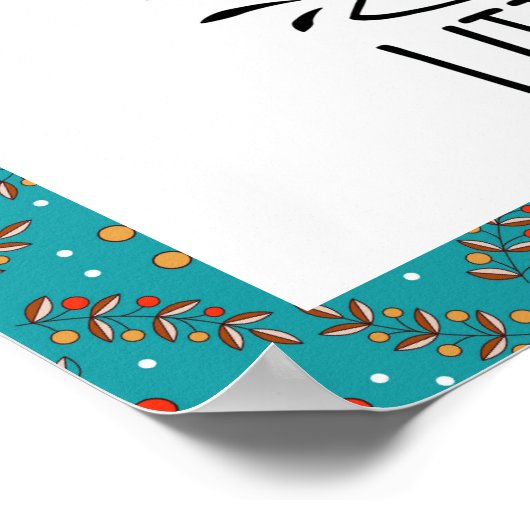 Droom groot herten boho blauwe rand poster voor de (Hoek)