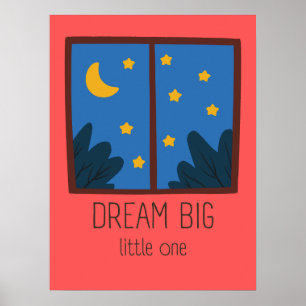 Droom Groot Kleine Eén Kinderkamer Muur Kunst Poster