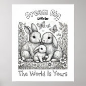 Droom Groot, Kleine - Een Kleurboekposter Poster (Voorkant)