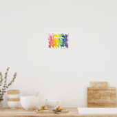 Droom groot kleintje - regenboog poster (Keuken)