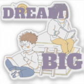 Droom groot lezen sticker (Voorkant)