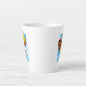 Droom groot! Motivatie dynamische schildpad Cartoo Latte Mok (Voorkant)