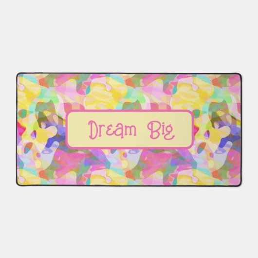 Droom groot! Pastel Abstract Art Design Bureaumat (Voorkant)