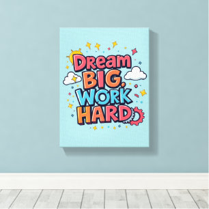*Droom groot* - Premium canvas met spieraam (glan Afdruk