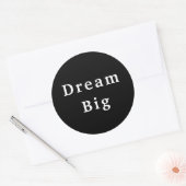 Droom groot ronde sticker (Envelop)