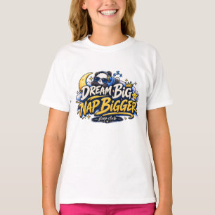 Droom groot, slaap groter Grappig Slaap Panda De T-shirt