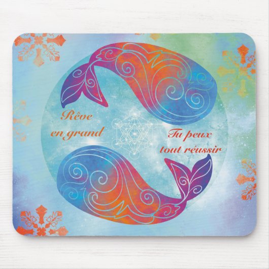 Droom groot walvis muismat (Voorkant)