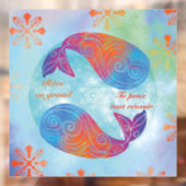 Droom groot walvis raamsticker (Vel 2)