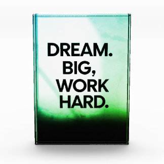Droom Groot Werk Hard | Minimalistische Motiverend Fotoblokken
