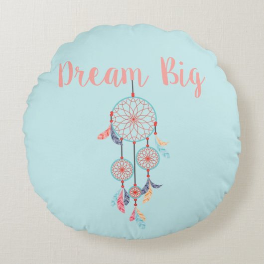 Droom Grote Dreamcatcher Bohemian Dream Catcher Rond Kussen (Voorkant)