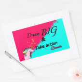 Droom grote eenhoorn stickers 2 toon (Envelop)
