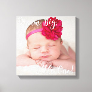 Droom Grote Kleine Een Baby Foto Verpakt Canvas Afdruk