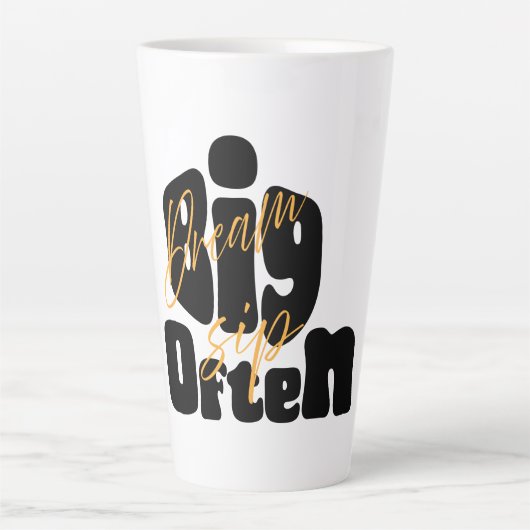 Droom grote slok vaak latte mok (Voorkant)