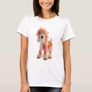 Droom Illustratie van Fluffy Pony bij Zonsondergan T-shirt