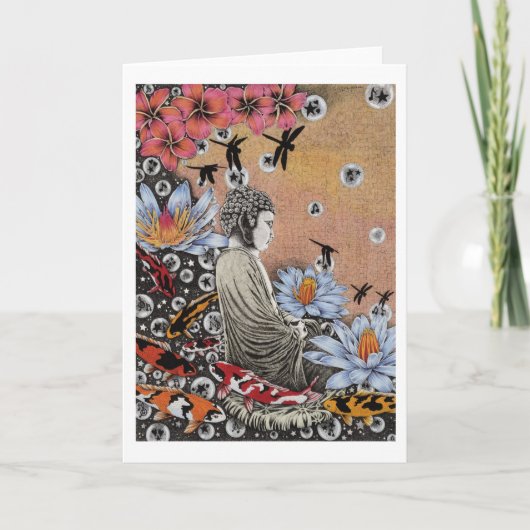 Droom IV van de libel (Blauw Lotus bij de Vijver Kaart (Voorkant)