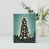 Droom kerstboom met schedels briefkaart (Staand voorkant)
