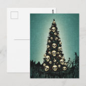 Droom kerstboom met schedels briefkaart (Voorkant / Achterkant)