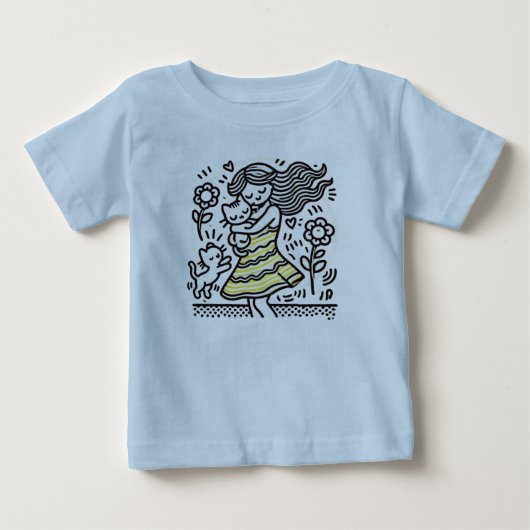 "Droom meisje met kitten" (Voorkant)