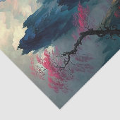 Droom Misty Mountain Landscape Tissue Paper Tissuepapier (Detail)