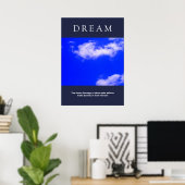 Droom Motivatie wolken, Blue Sky Attitude Poster (Thuiskantoor)