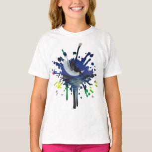 Droom onder de maan - Handgemaakte kunst T-shirt