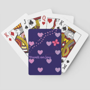 Droom over vreugde harten en pootafdrukken speelka pokerkaarten