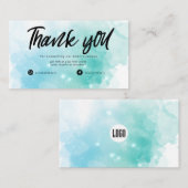 Droom pastel sky splash business bedankje visitekaartje (Voorkant / Achterkant)