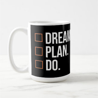 Droom Plan Do Motivatie Controlelijst Ontwerp Koffiemok