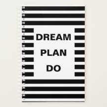 Droom Plan Do Zwart Gestreepte Motivatie Spreuk