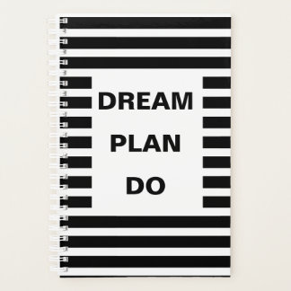 Droom Plan Do Zwart Gestreepte Motivatie Spreuk Planner