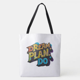 Droom. Plan. Doe. - Motiverende schoudertas Draagtas