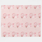 Droom Roze Vlinder Fleece Deken (Voorkant (Horizontaal))