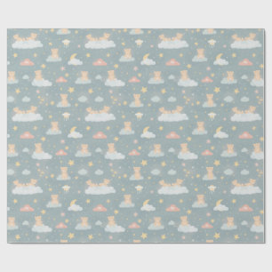 Droom Teddybeer op Wolken Nacht Cadeaupapier