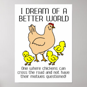 Droom van een betere wereld Grappige Poster
