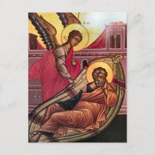 Droom van St. Jozef de Verloven Orthodoxe Icoon Briefkaart
