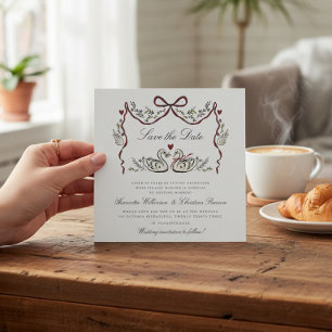 Droom Vogeltjes Zwaan Bruiloft save the date