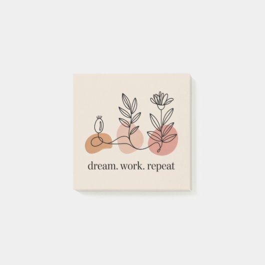 Droom. Werk. Herhaal Post-it® Notes (Voorkant)