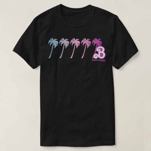 Droom Zomer Gradiënt Palmbomen T-shirt (Design voorkant)