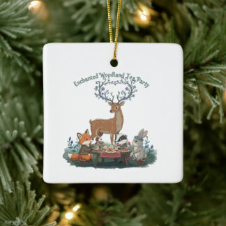 Droomachtig Betoverd Bos Thee Feest Dieren Keramisch Ornament