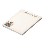 Droomachtig Boekenwurm Perzik Notitieblok (Gedraaid)